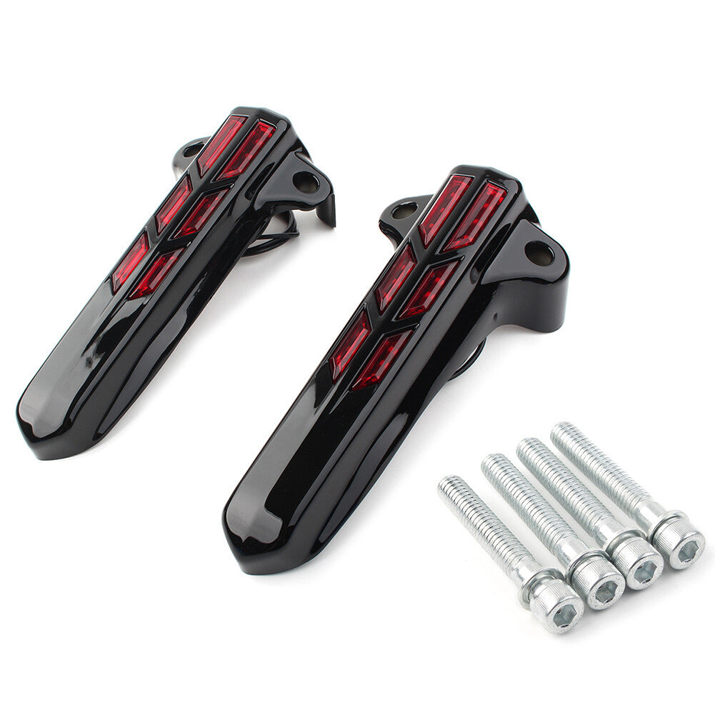 Front Lower Fork Leg Covers LED Smoke Light for Harley FLHR FLHTK FLHX '2014-'20