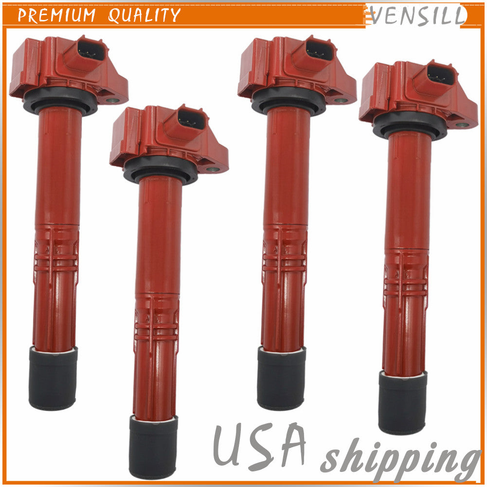 Set of 4 Ignition Coils for Honda Accord CR-V 15-19 for Acura TLX ILX 30520-5A2-A01