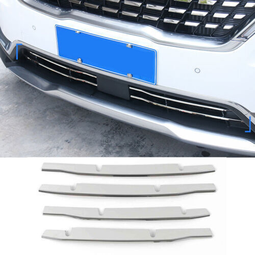 2022-2024 for Kia Carnival Chrome Front Mesh Lower Grille Grill Trim Strips Deco