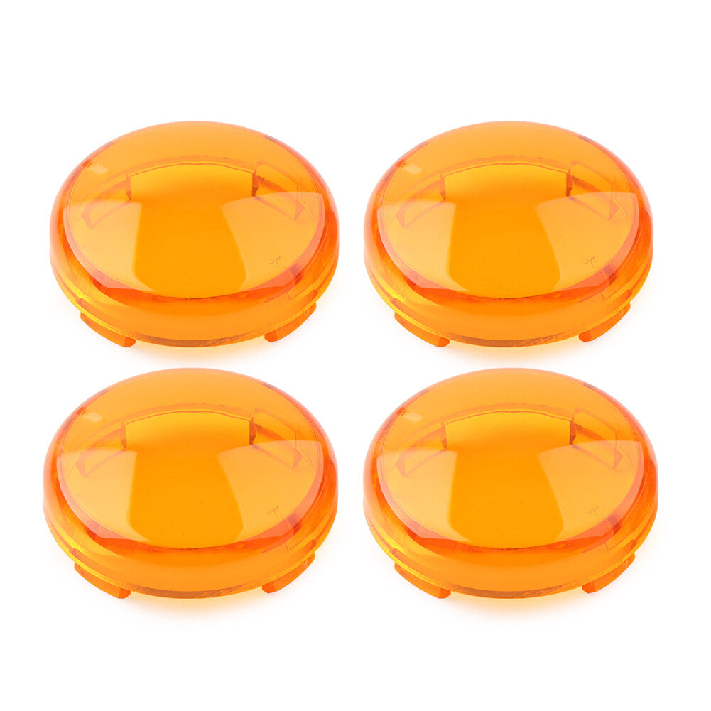Turn Signal Lens Light Cover Guard for Harley Touring Softail Dyna Yellow 4pcs Q