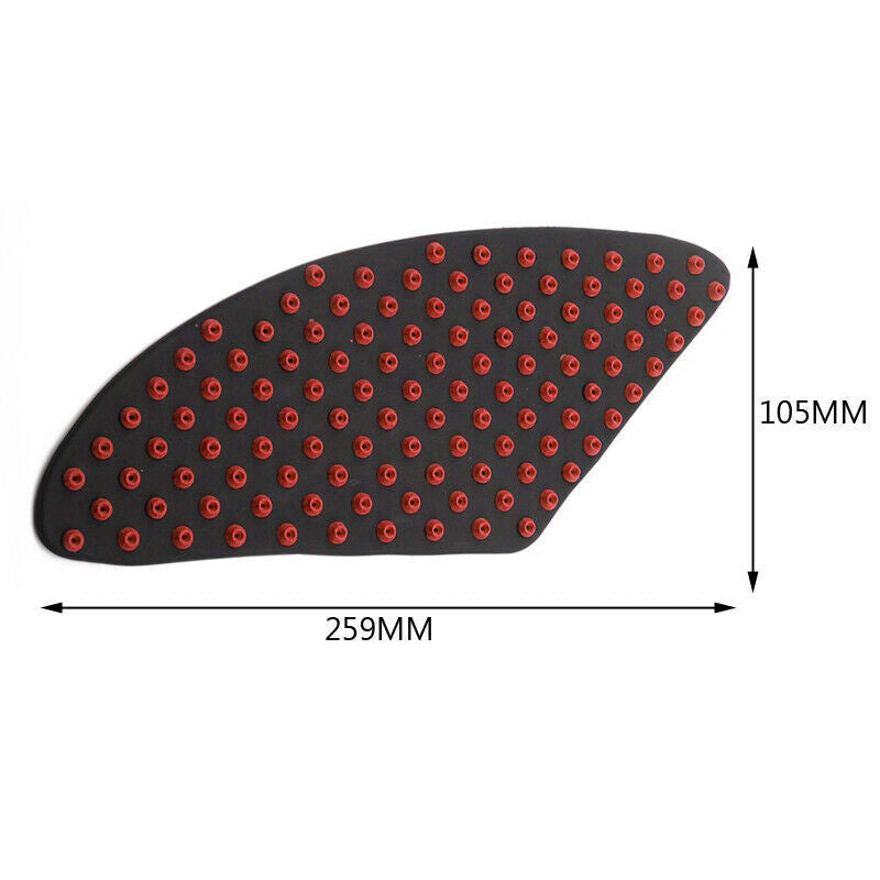 2-Piece Motorcycle Fuel Tank Anti-Slip Mat Side Protective Heat Relief Sticker Kit - n