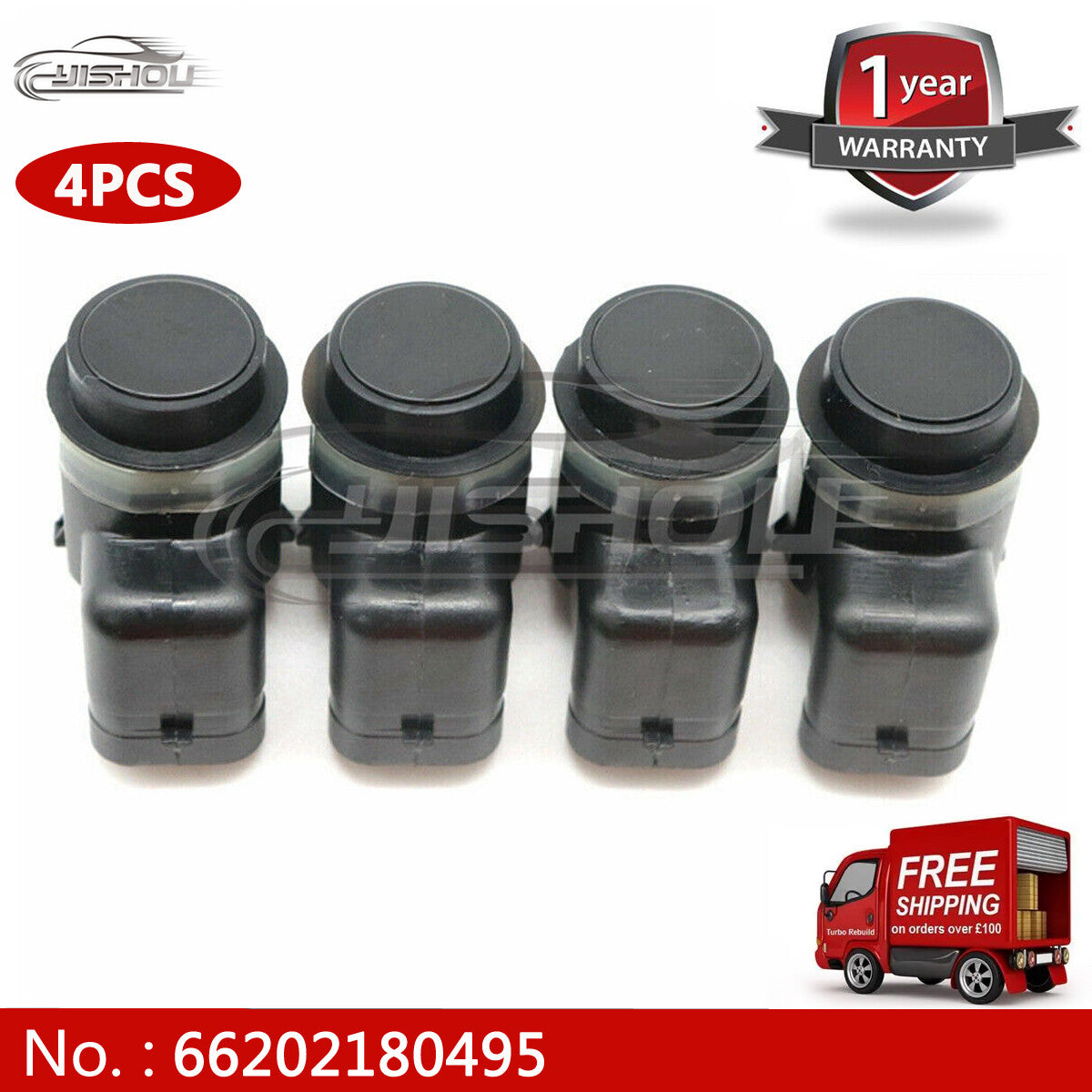 4 PDC Park Sensors for BMW 3 Series, 5 Series, 6 Series, E61, E66, E83, E90, X3, X5 (66202180495)
