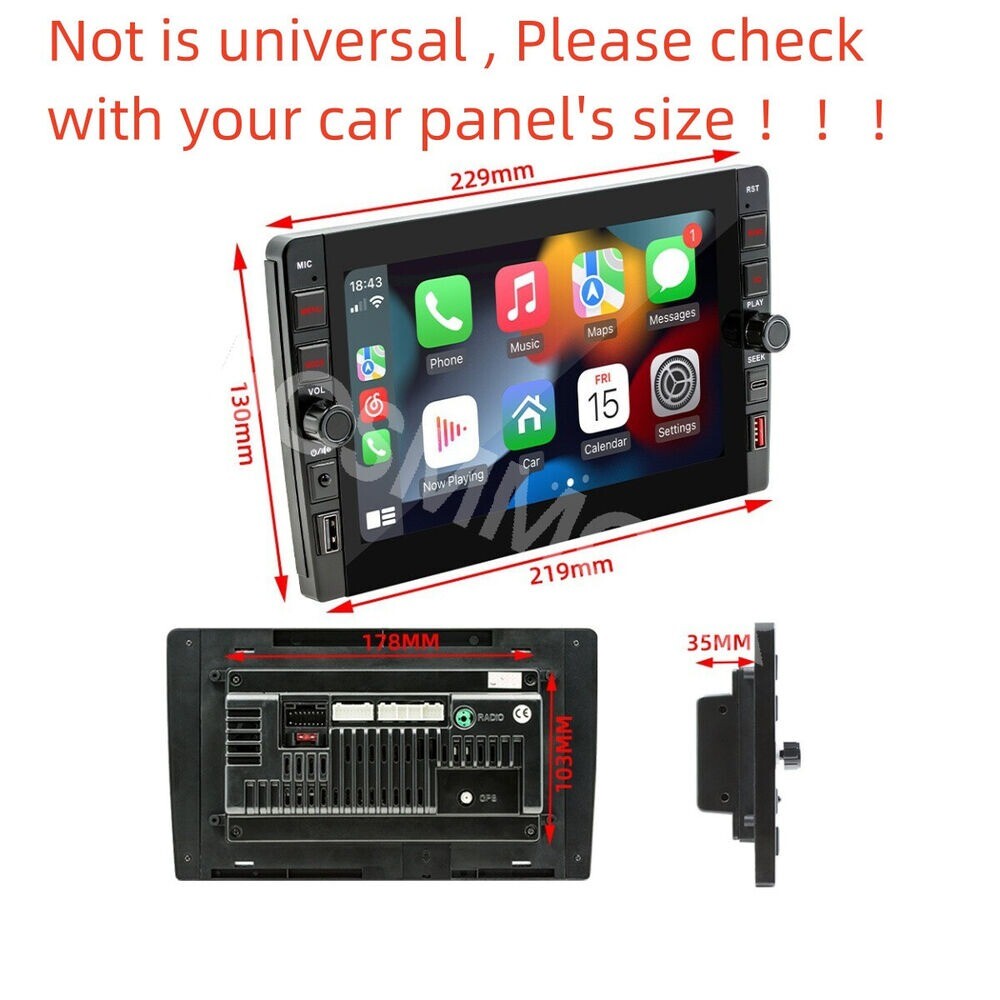 8in Car Stereo Android-12 2-Din Radio GPS Navi WiFi BT For Carplay Android Auto n