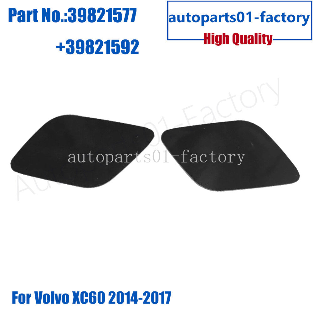 1Pair Left+Right Headlight Washer Nozzle Cover Cap Fits for Volvo XC60 2014-2017