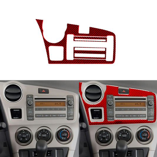 Red Carbon Fiber USB AUX Port Frame Trim Cover for Hyundai for Veloster JS 2019-2022 v