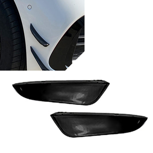 2xCar Front Bumper Lip Splitter Fins Body Spoiler for Mercedes Benz C-Class W206 Q