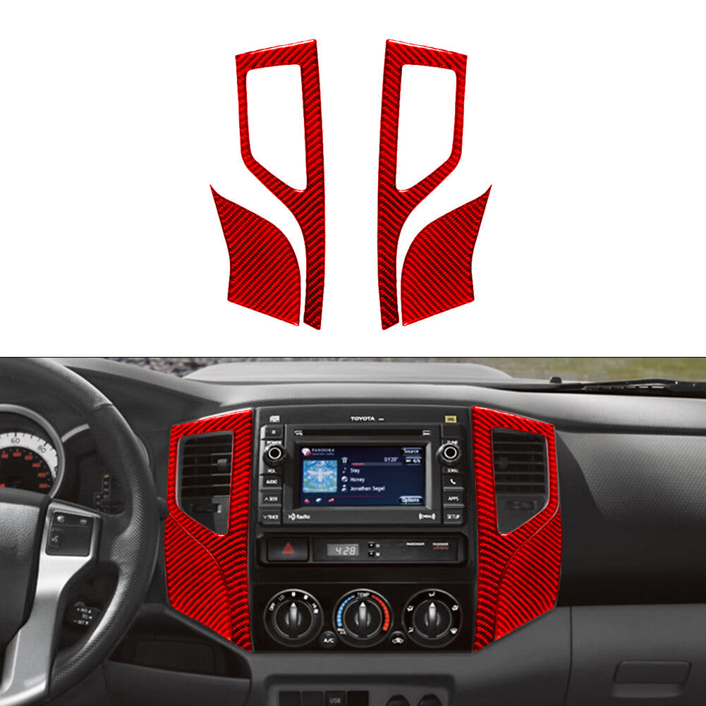 Suitable for Corolla 2003-2008 black wood grain console navigation ventilation frame decoration- v