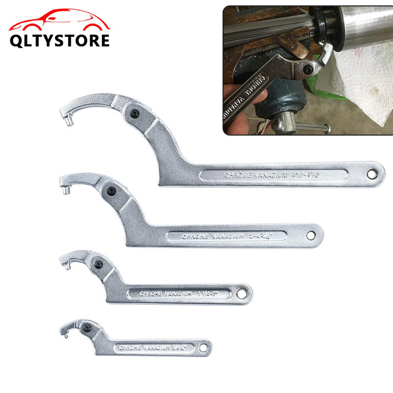 Adjustable Hook Wrench 19¨C170mm C Round Spanner Tool Slotted Retaining Universal Q