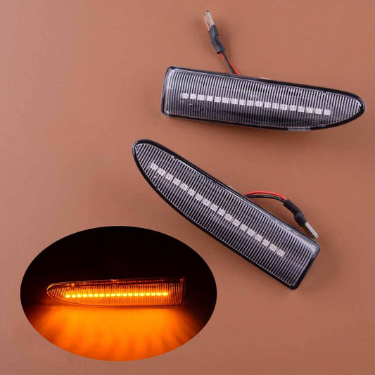 Pair Sequential Side Marker Turn Signal Light fit for for Jaguar X-Type 2002-2009 v