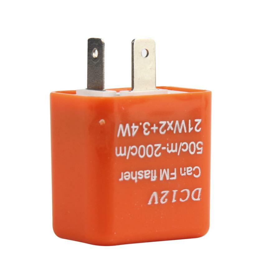 Motorcycle 2 Pin 12V Speed Adjustable LED Turn Signal Indicator Flasher Relay Q