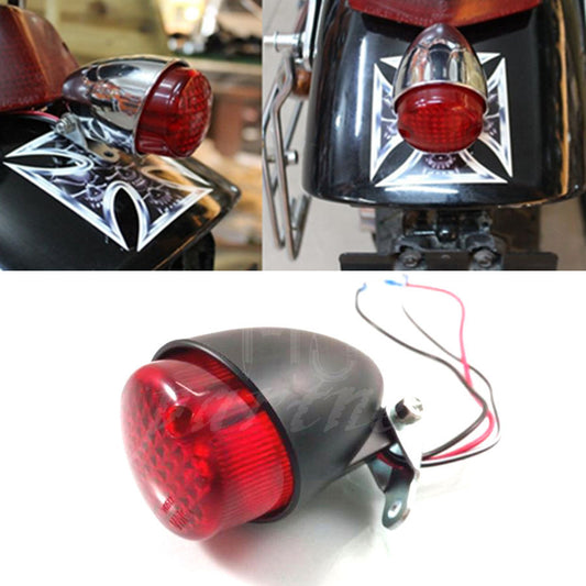 Black LED Rear Tail Brake Running Light for Harley Bobber Cruiser Chopper Custom Q