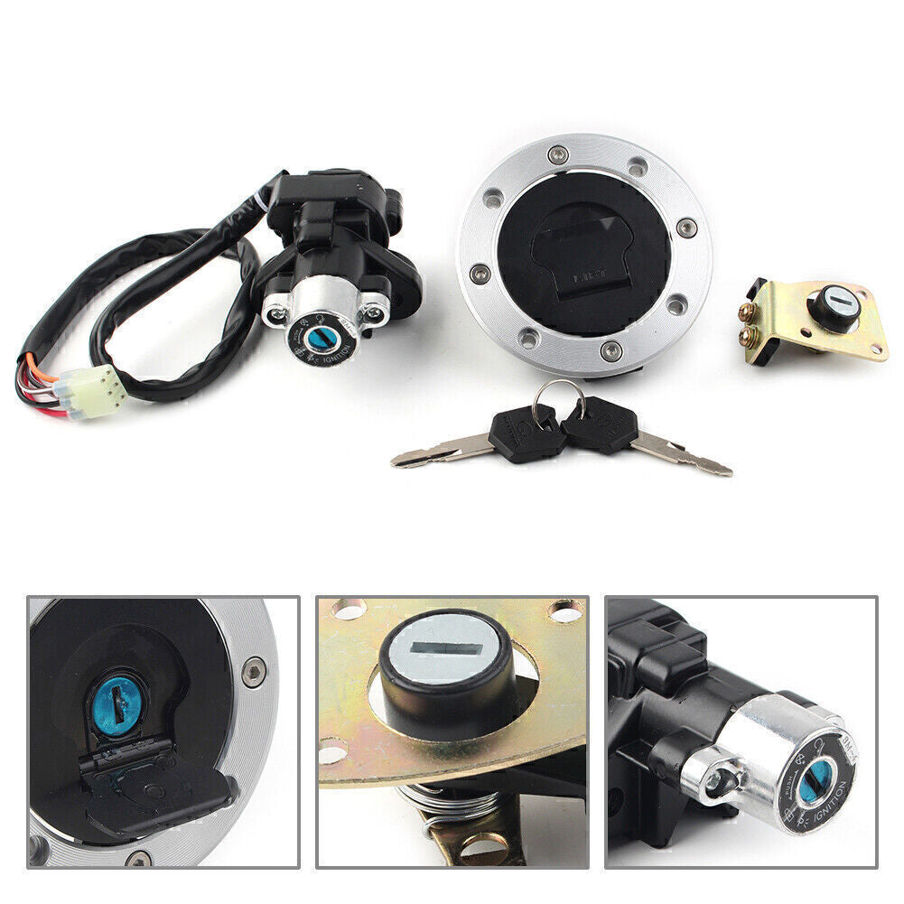 Ignition Switch for Seat Gas Cap Lock Key FIT for Suzuki GSXR 600/750/1000 SV650 Q