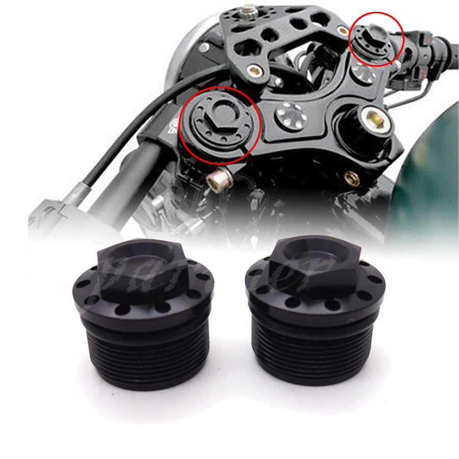 39mm Black Anodized Fork Tube Cap Bolt for Harley Sportster 1200 883 1987-2016 Q