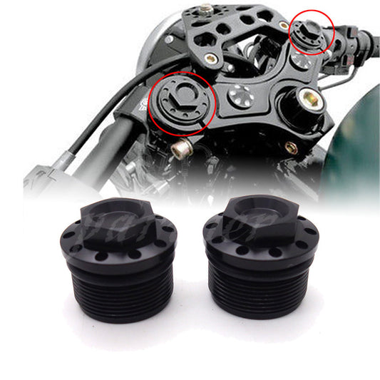 39mm Black Anodized Fork Tube Cap Bolt for Harley Sportster 1200 883 1987-2016 Q