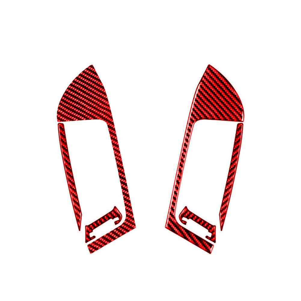 2pcs Carbon Fiber Front for Seat Back Panel Cover Trim For Taycan 2019-2022 v