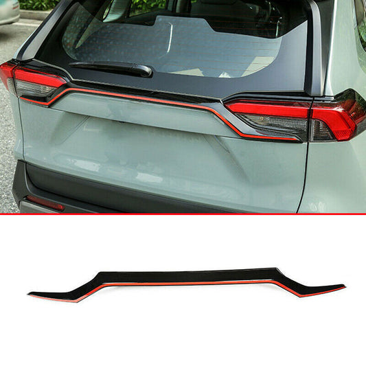 for Toyota RAV4 2019-2024 Gloss Black&Red ABS Rear Door Trunk Lid Tailgate Strip
