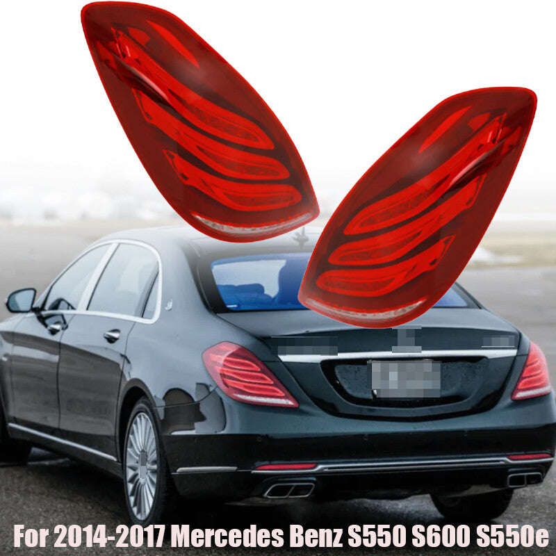 Applicable to 2014-2017 for Mercedes-Benz S550, S600, and S550e LED taillights (left and right).