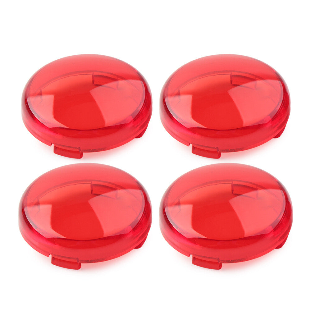 Turn Signal Lens Light Cover Guard for Harley Touring Softail Dyna Red 4pcs Q