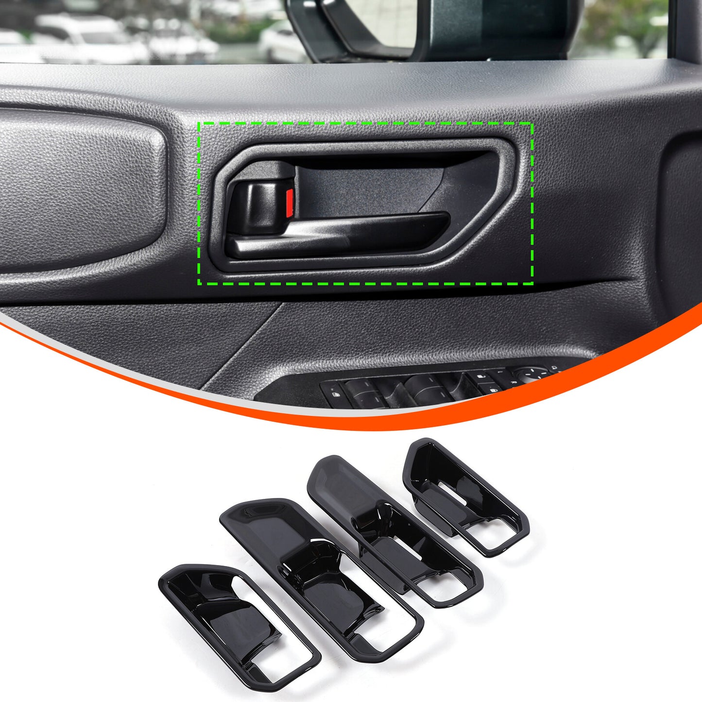 Carbon fiber ABS inner door cup cover suitable for 2024 Prado for Land Cruiser LC250 n