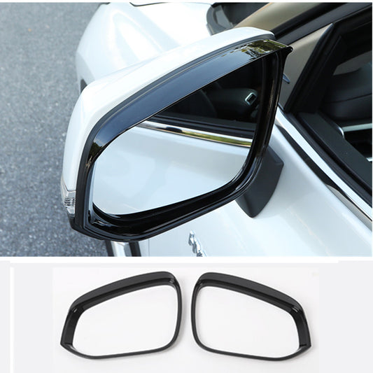 For 2020-2022 Highlander for Toyota Bright black Rear View Mirror Rain Eyebrow Trim