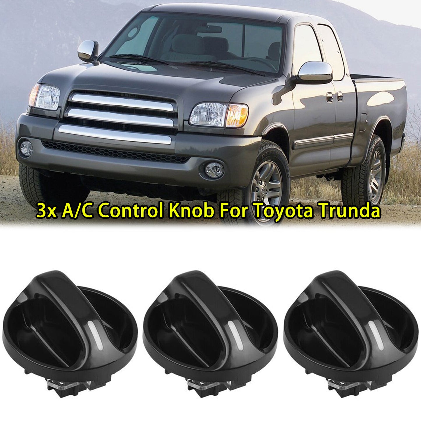 55905-0C010 3x Car AC Heater Control Knobs Replacement for Toyota Tundra Truck Q