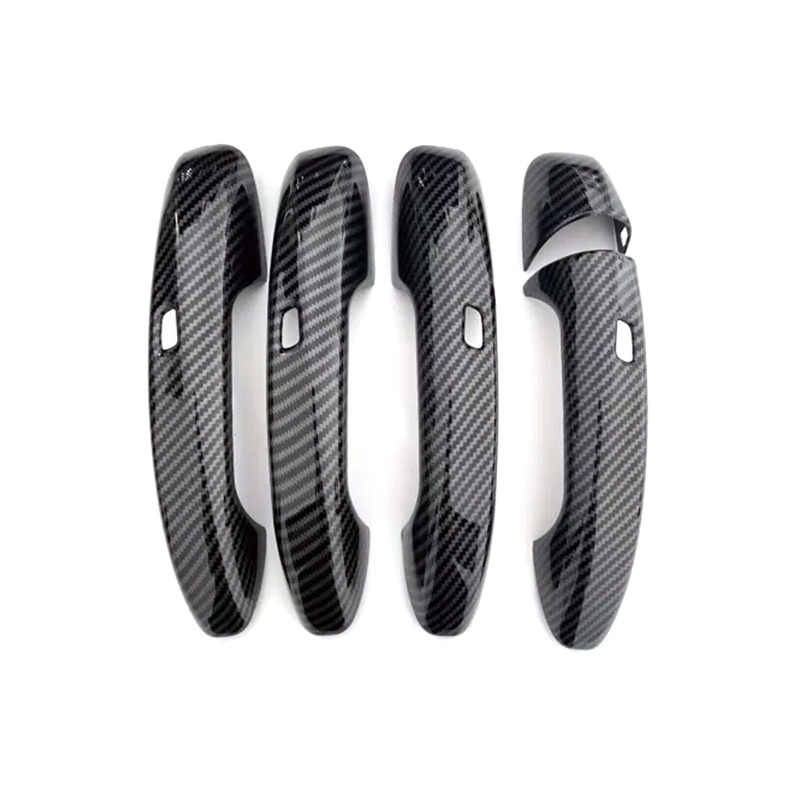 ABS Carbon Fiber Exterior Side Door Handle Cover Trims for Benz GLE GLS 2020-23