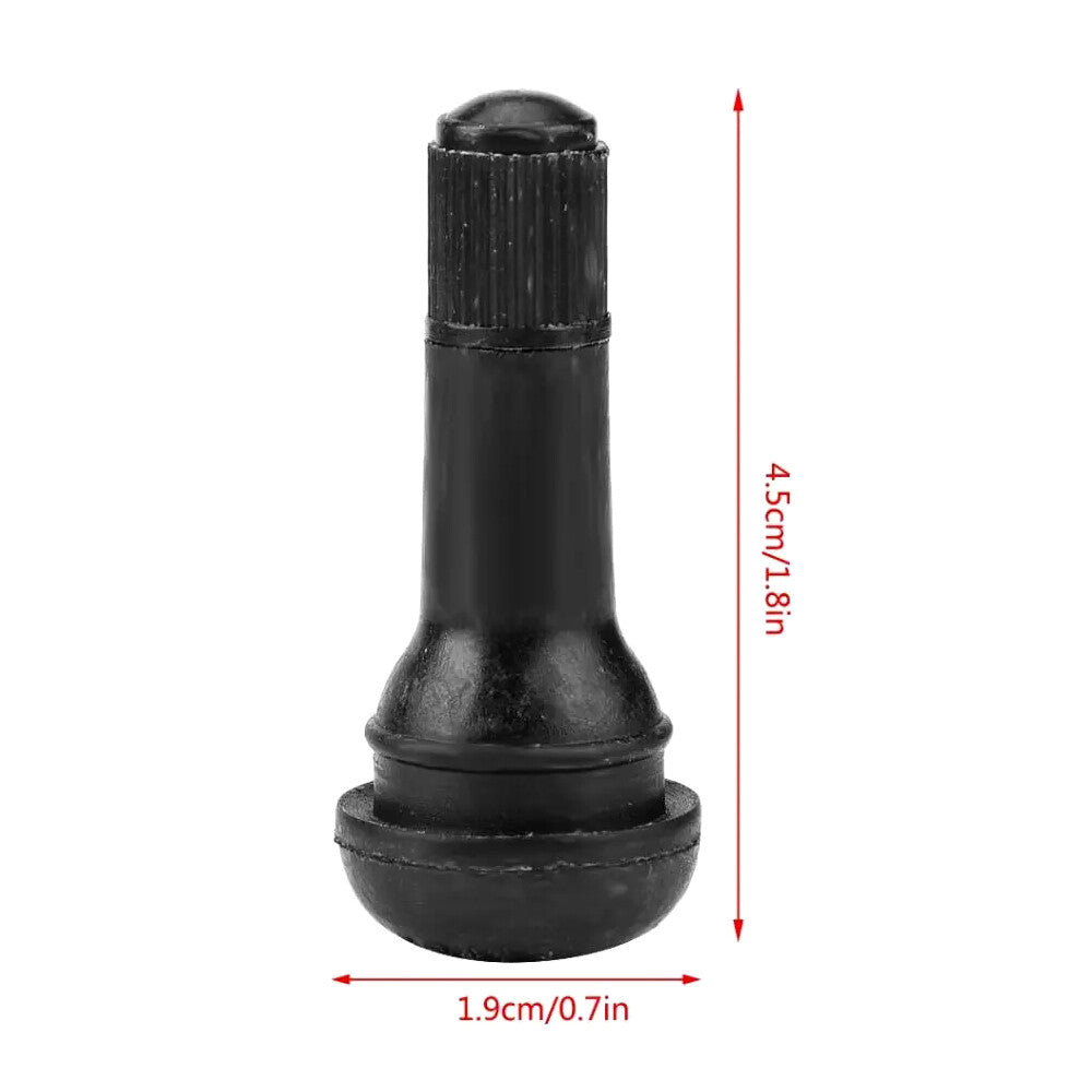 100Pcs Tubeless Tire Rubber Valve Stem Fit For Lawn Mower Garden Tractor ATV Q
