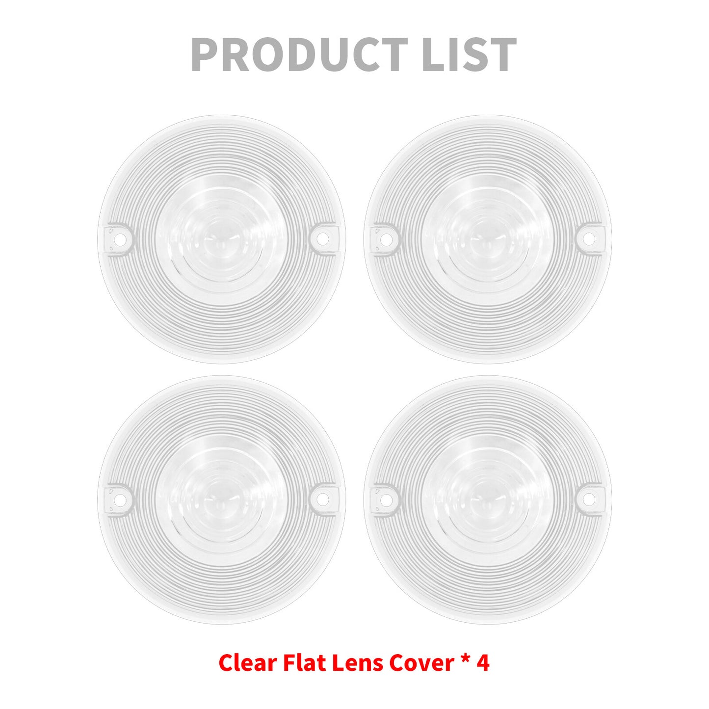 4x Clear Turn Signal Light Lens Cover for Harley Touring Road Street Glide 86-23