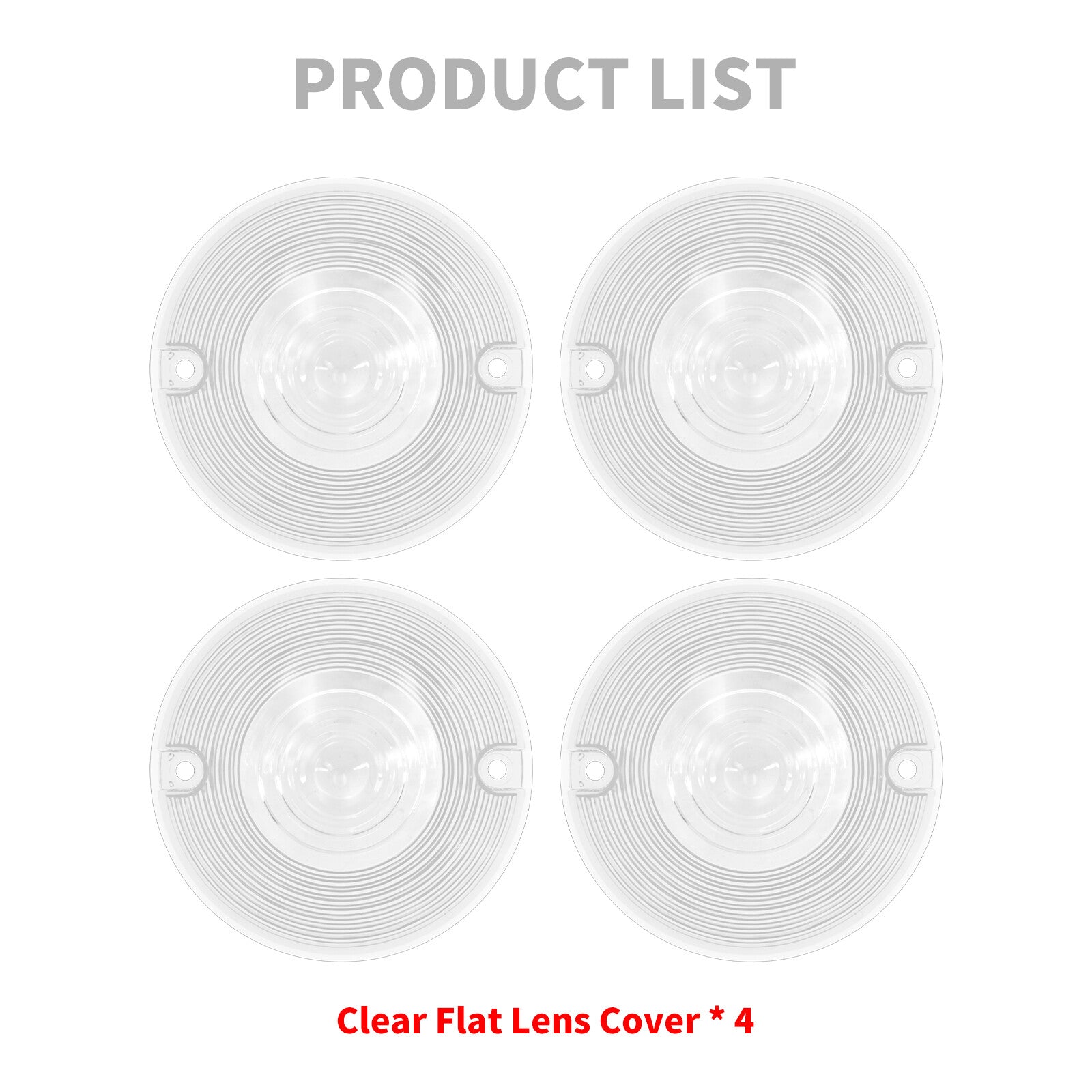 4x Clear Turn Signal Light Lens Cover for Harley Touring Road Street Glide 86-23