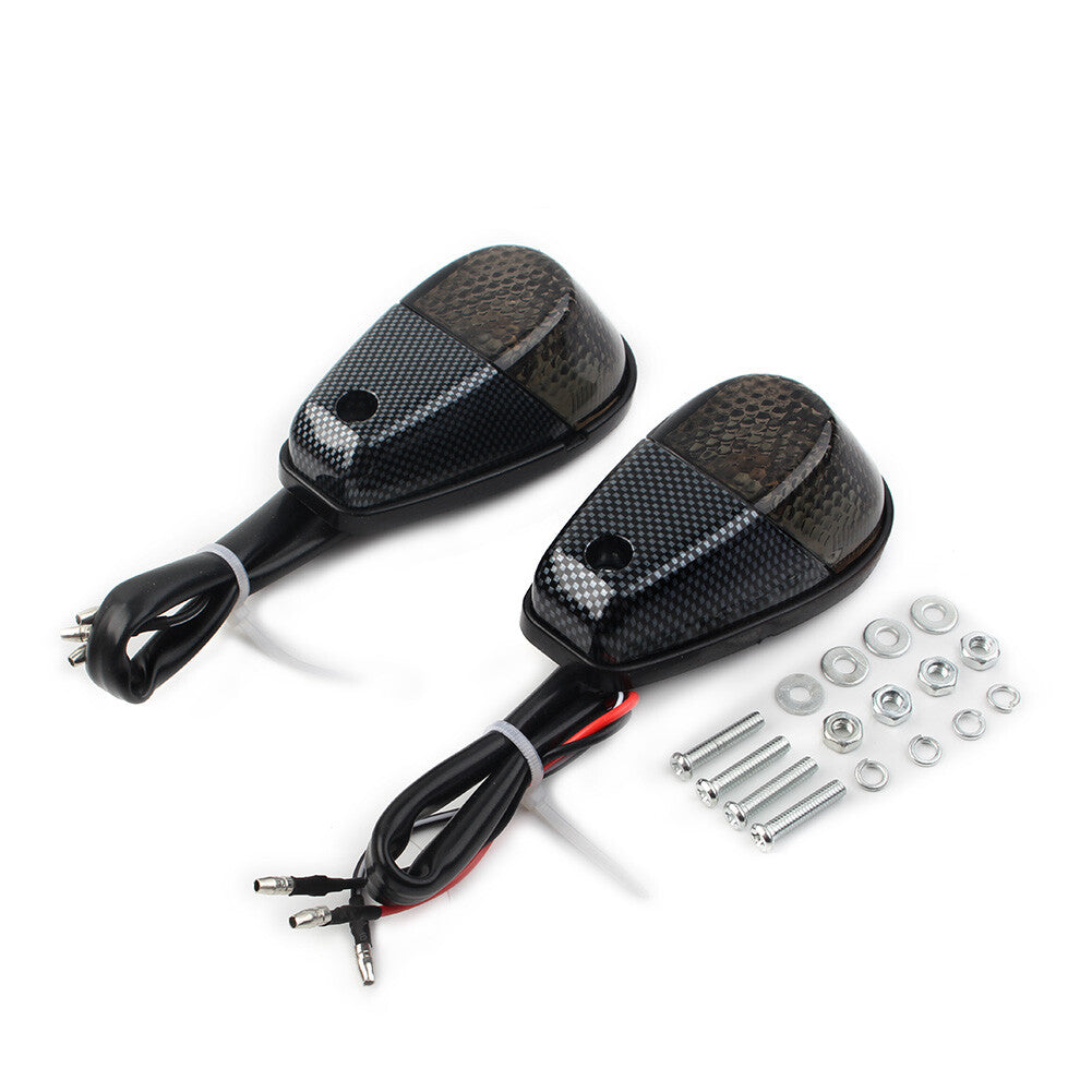 2x Amber Motorcycle Flush Mount Turn Signals Indicators Blinker Lights Universal Q