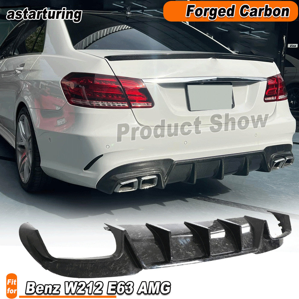 for Mercedes-Benz E Class W212 E63 AMG 2013-16 Forge Carbon Rear Bumper Diffuser