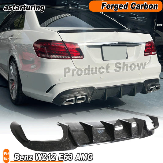 for Mercedes-Benz E Class W212 E63 AMG 2013-16 Forge Carbon Rear Bumper Diffuser