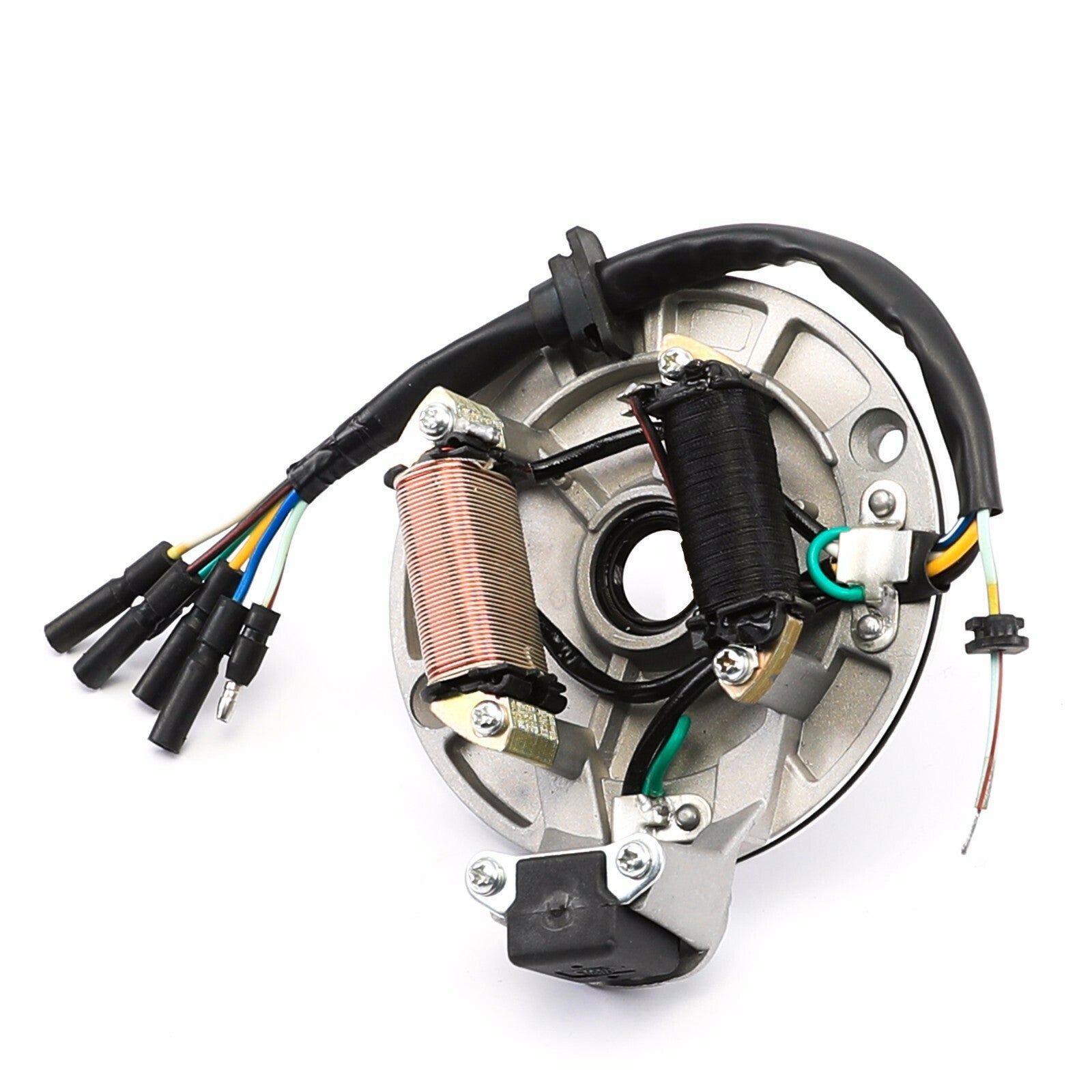Magneto stator board 70 90 110 125 cc Dirt Pit for bicycles, all-terrain vehicles, go-karts, 2 coils, for Lifan SSR
