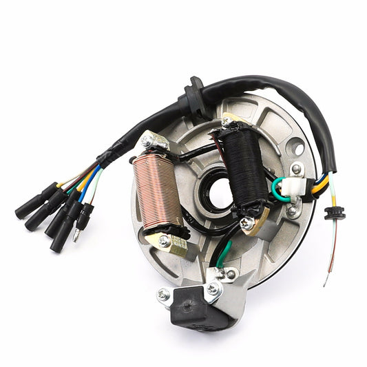 Magneto stator board 70 90 110 125 cc Dirt Pit for bicycles, all-terrain vehicles, go-karts, 2 coils, for Lifan SSR