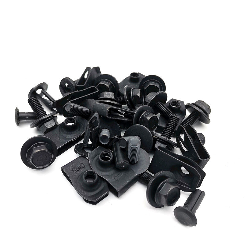 Splash Shield Bolts Fender Bumper Clips Nuts Mixed for Nissan for Infiniti Engine US