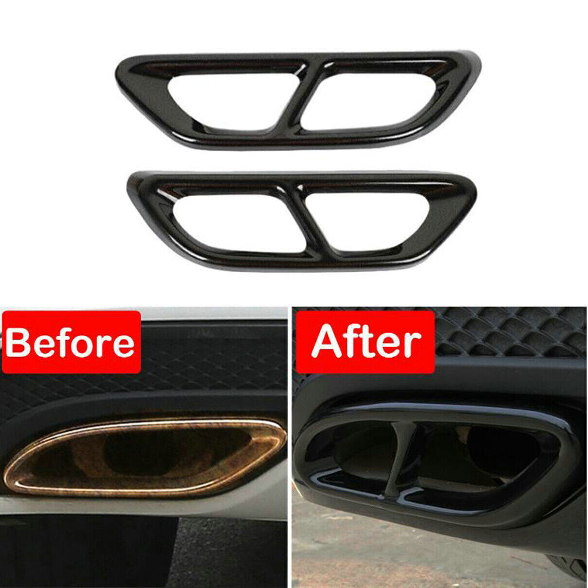 2-Pack European Striped Decal Stickers for Car Exterior and Interior Grille and Fender Decorations