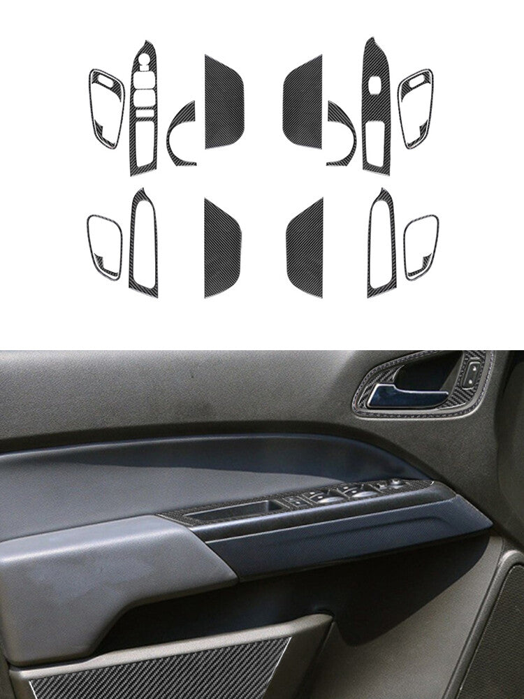 Passenger Inner Door Handle Panel Trim Carbon Fiber for Acura TSX 2003-2008 v
