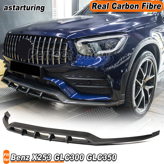 Fit for Benz X253 GLC300 GLC350 20-21 Carbon Fiber Front Bumper Lip Chin Spoiler