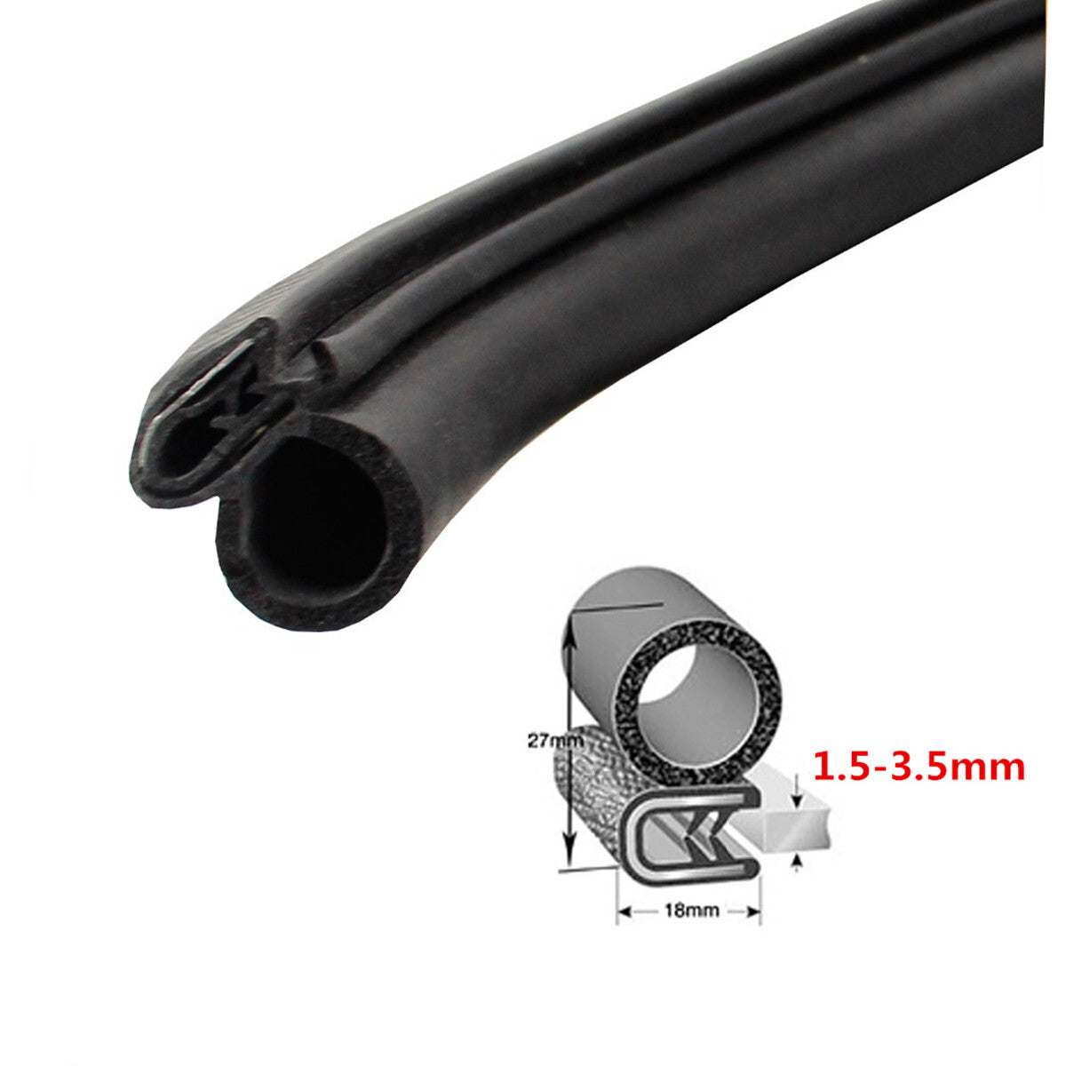 9.8ft Car Auto Door Guard Molding Strip Edge Protector Rubber Seal Edge Trim