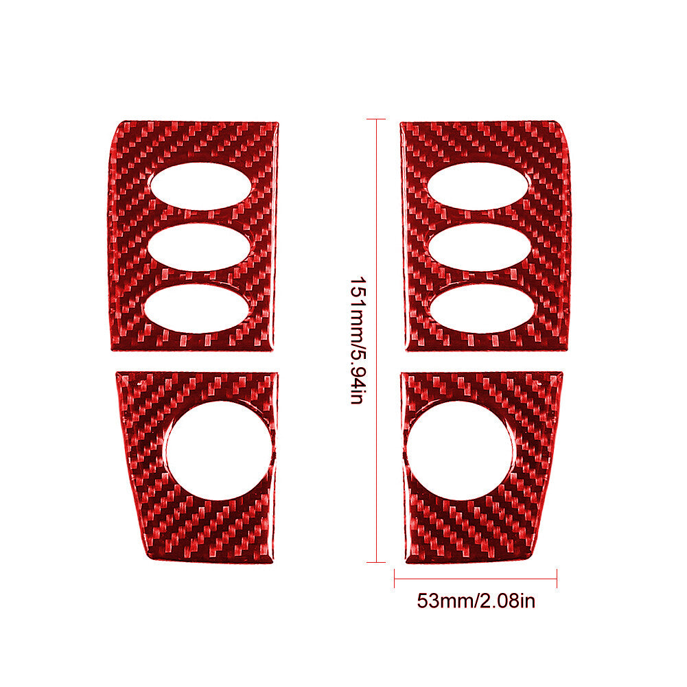 Red Carbon Fiber Automatic Transmission Cover Type B for Camry 2007-2011 v