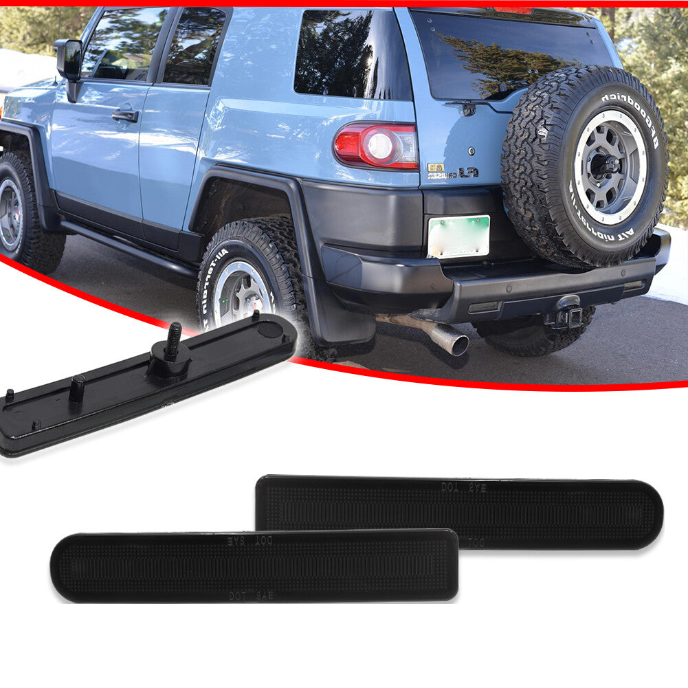 Smoked rear bumper reflector left and right dual set for 2007-14 for FJ Cruiser- v