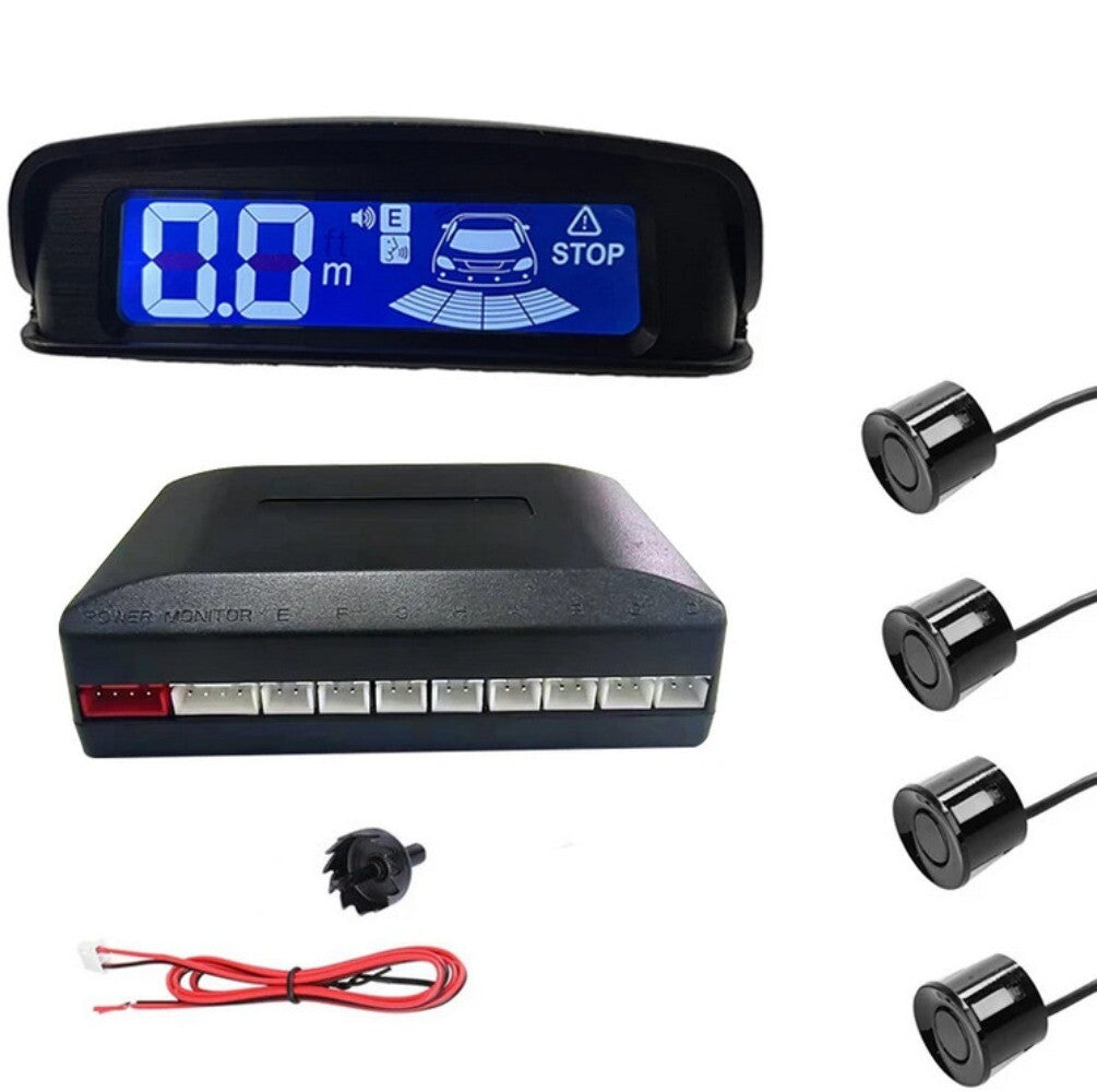 4 Parking Sensors Set LCD Car Auto Backup Reverse Rear Radar-System Alert Alarm n