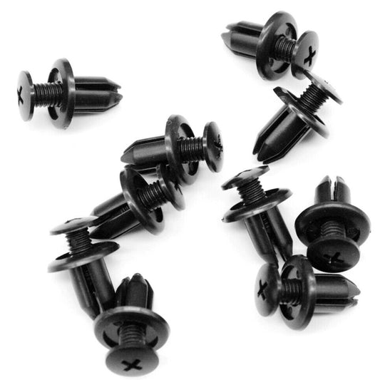 25x Nylon Inner Fender Rivet Clip Push Type Retainer For GM for Honda for Mazda