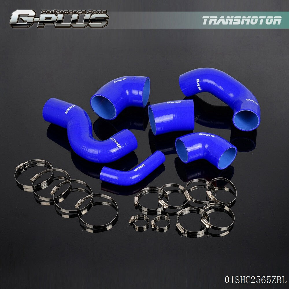 Blue Silicone Turbo Hose Clamp Kit for for Fiat Coupe 20 20V GT Turbo - v