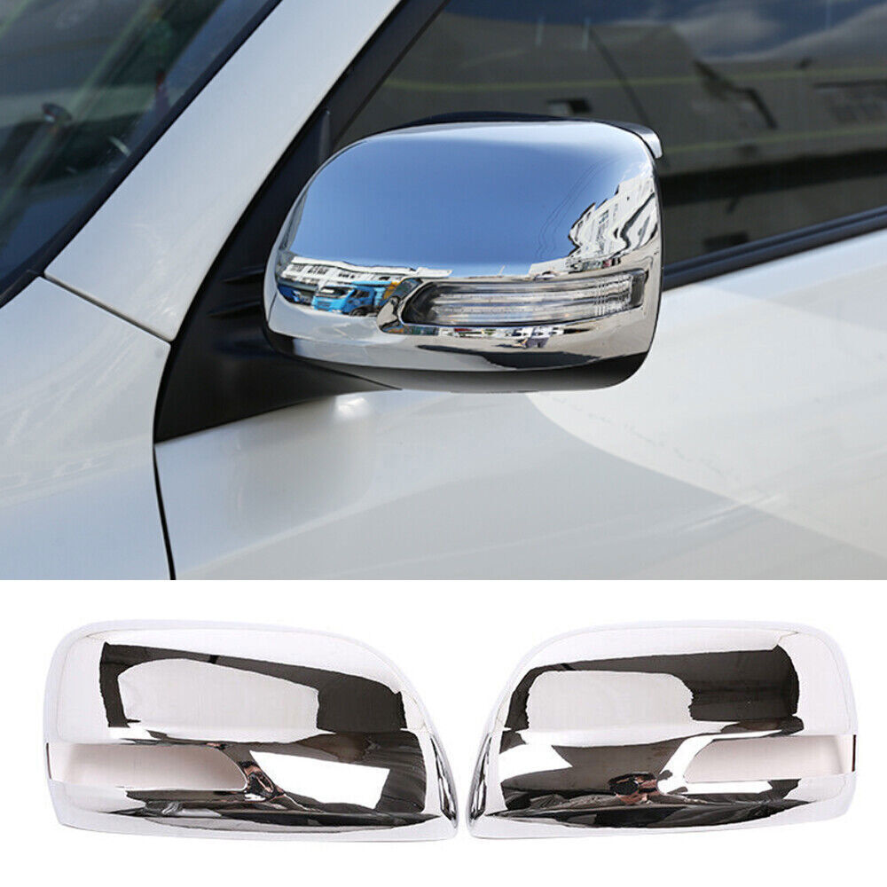 for Toyota for Land Cruiser Prado FJ150 150 2010-18 Rear Mirror Cover 2P Silver Trim