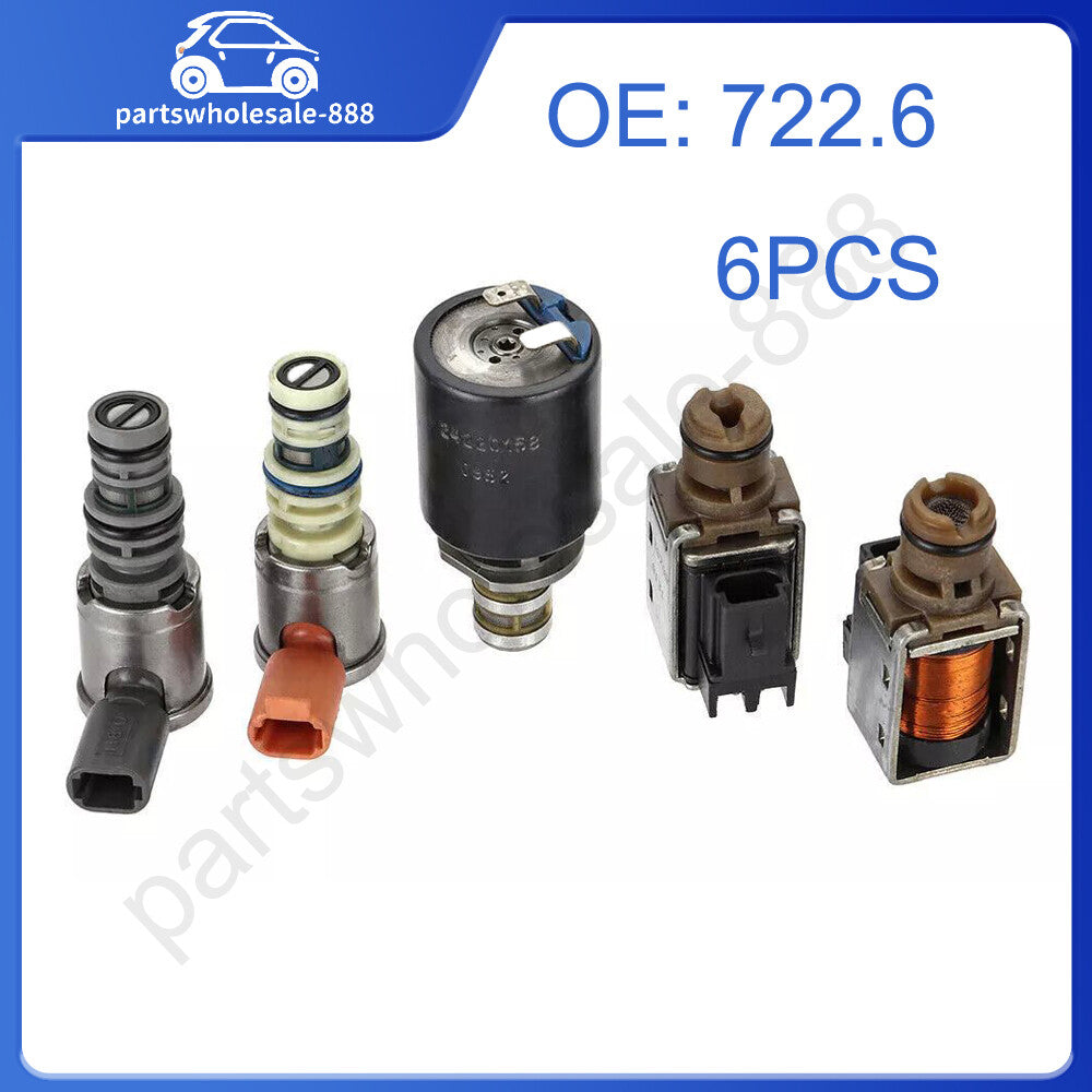 6 Pcs 722.6 Automatic Transmission Solenoids Set for Mercedes-Benz 5- Speed
