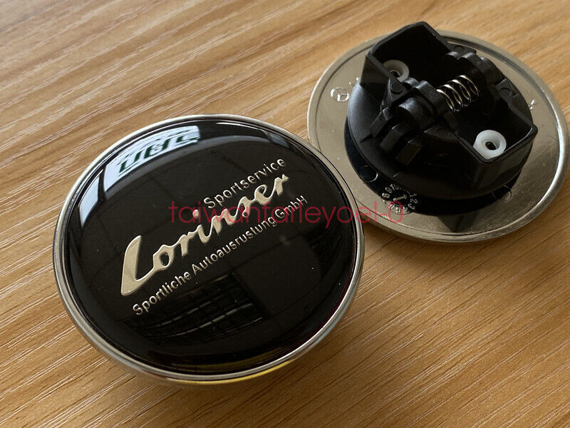 Lorinser Black Bonnet Flat Star Badge for Mercedes-Benz ABCES SLK Class 57mm