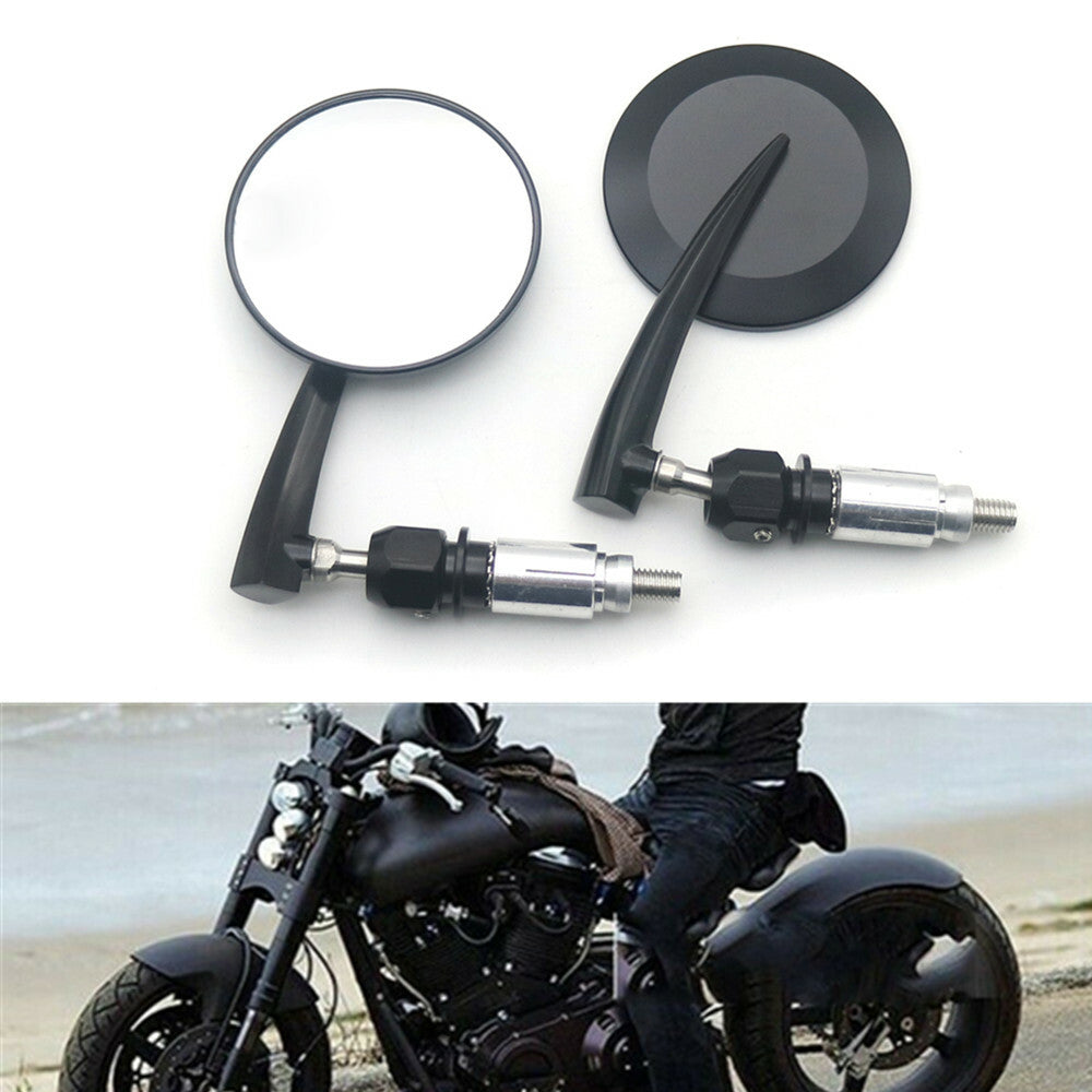 7/8 22mm Black CNC Round Handle Bar End Rearview Side Mirror for Honda CB Cafe Q