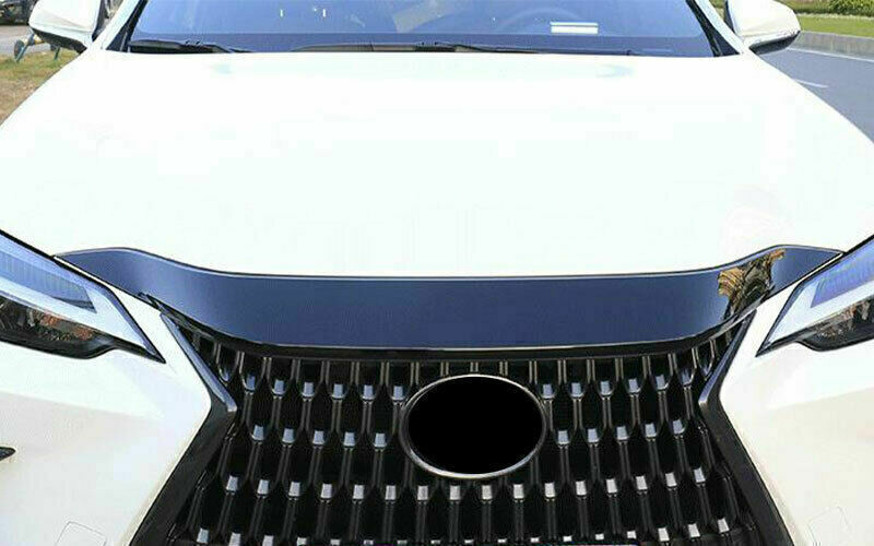 Engine Hood Grille Cover Trim Gloss Black for Lexus NX 250 350h 450h+ 2022-2024