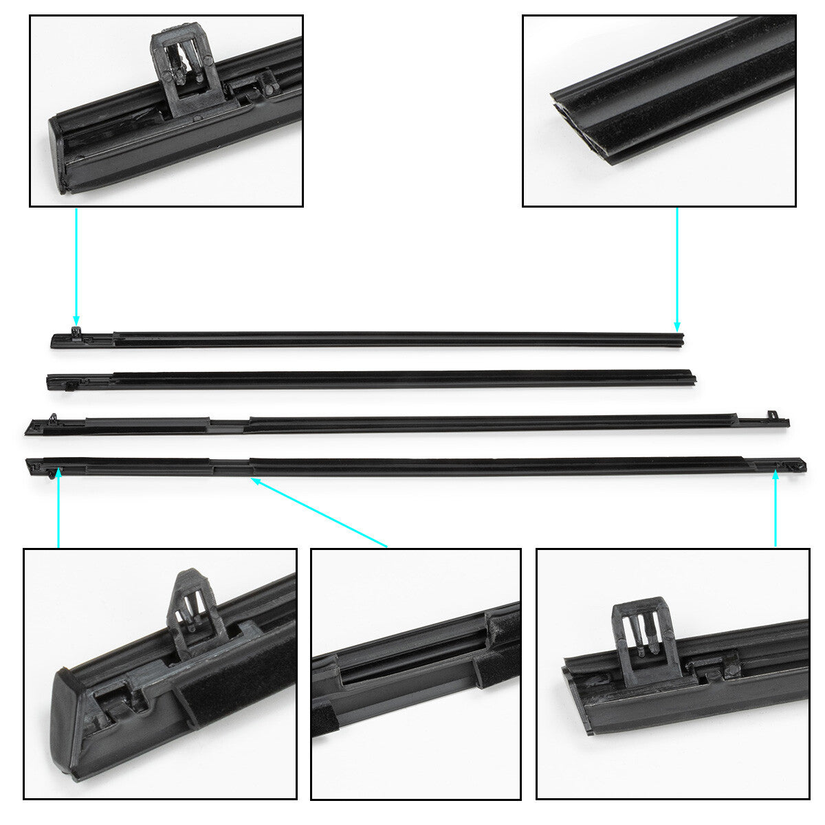 4-pack of sealing strips suitable for Holden Commodore 1997-2006 92170764 92170765- n